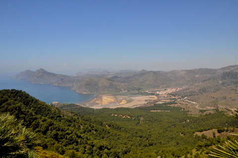 The gun batteries of Las Cenizas and Negrete in the mountains near Cartagena 